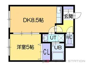 ビックモロ｜北海道江別市野幌松並町(賃貸マンション1DK・4階・30.00㎡)の写真 その2