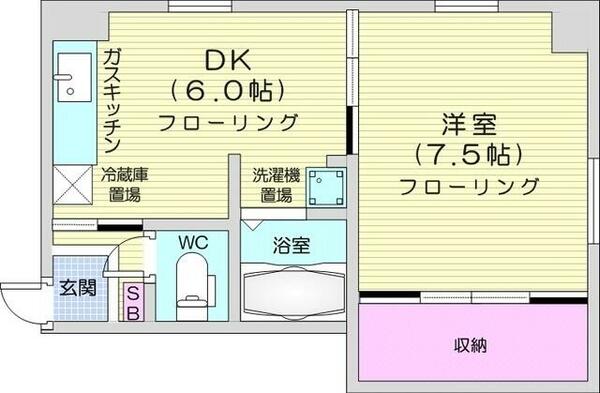 北海道札幌市北区北二十八条西５丁目(賃貸アパート1DK・4階・31.00㎡)の写真 その2