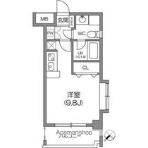 東京都江東区新大橋１丁目（賃貸マンション1R・6階・25.50㎡） その2