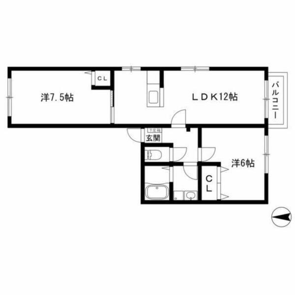 パールハイムⅡ 201｜愛知県名古屋市中村区諏訪町１丁目(賃貸アパート2LDK・2階・63.60㎡)の写真 その2