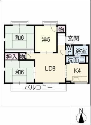 セジュール原田｜愛知県知多郡東浦町大字生路字前田(賃貸アパート3LDK・2階・67.30㎡)の写真 その2