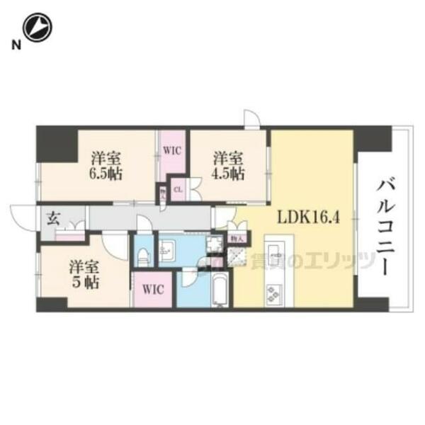 ジオ草津 1407｜滋賀県草津市草津２丁目(賃貸マンション3LDK・14階・72.76㎡)の写真 その2