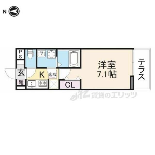 ラ・ステラ学園前 103｜奈良県奈良市百楽園１丁目(賃貸アパート1K・1階・26.72㎡)の写真 その2