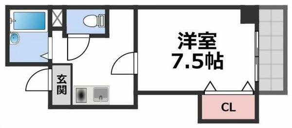 キューズ｜大阪府大阪市生野区新今里４丁目(賃貸マンション1K・5階・20.00㎡)の写真 その2