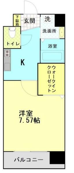 ギャラクシー西小倉 803｜福岡県北九州市小倉北区金田２丁目(賃貸マンション1K・8階・26.41㎡)の写真 その2