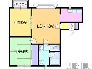 レジデンス一番町Ⅱ｜北海道江別市一番町(賃貸アパート2LDK・2階・50.51㎡)の写真 その2