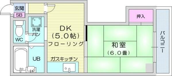 北海道札幌市中央区北四条西２１丁目(賃貸アパート1DK・2階・28.00㎡)の写真 その2