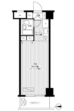 コスモリード蒲田｜東京都大田区蒲田１丁目(賃貸マンション1R・7階・21.45㎡)の写真 その2