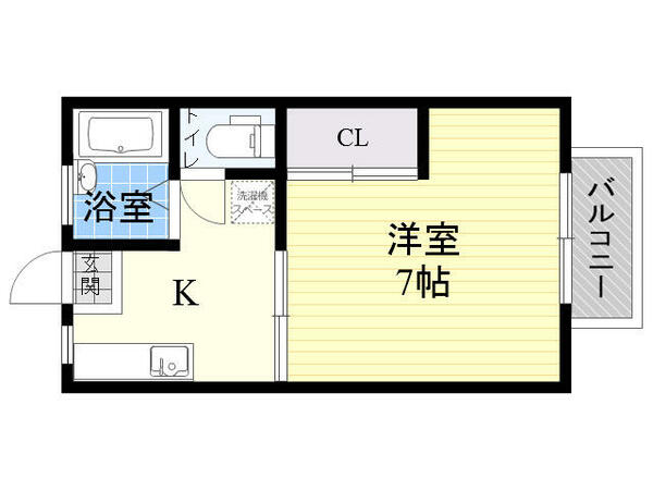 ハイツホリ｜大阪府吹田市泉町５丁目(賃貸アパート1K・2階・25.00㎡)の写真 その2