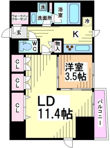 神奈川県川崎市多摩区登戸(賃貸マンション1LDK・2階・50.16㎡)の写真 その2