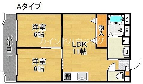 メゾンドール北加賀屋｜大阪府大阪市住之江区北加賀屋２丁目(賃貸マンション2LDK・4階・50.00㎡)の写真 その2