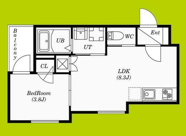 ａｔｒｉａ　井高野｜大阪府大阪市東淀川区北江口４丁目(賃貸アパート1LDK・2階・28.93㎡)の写真 その2