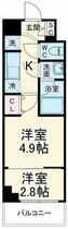 ケリア川口 603 ｜ 埼玉県川口市栄町３丁目（賃貸マンション2K・6階・24.67㎡） その2