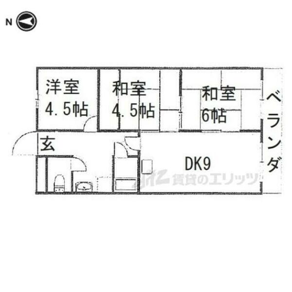 奈良県大和高田市片塩町(賃貸マンション3LDK・5階・53.89㎡)の写真 その2