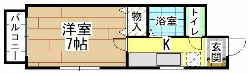 福岡県北九州市小倉北区板櫃町(賃貸アパート1K・1階・20.94㎡)の写真 その2