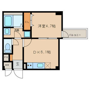 愛知県名古屋市中村区則武１丁目（アパート）の賃貸物件202の間取り