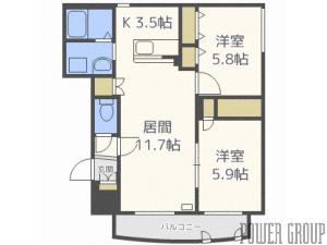 プレミール東札幌の間取り