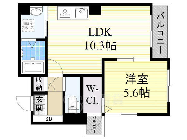 大阪府大阪市西区西本町２丁目(賃貸マンション1LDK・4階・38.73㎡)の写真 その2