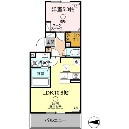 Ｆｙ－ｓｔｙｌｅ　Ａｒａｏ 105｜熊本県荒尾市荒尾(賃貸アパート1LDK・1階・39.74㎡)の写真 その2