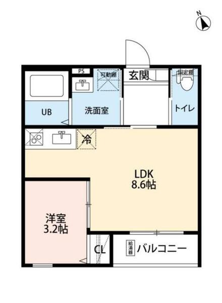 愛知県名古屋市北区上飯田東町３丁目(賃貸アパート1LDK・1階・30.24㎡)の写真 その2