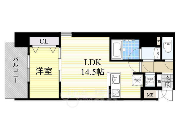 大阪府大阪市西区九条１丁目(賃貸マンション1LDK・4階・44.63㎡)の写真 その2