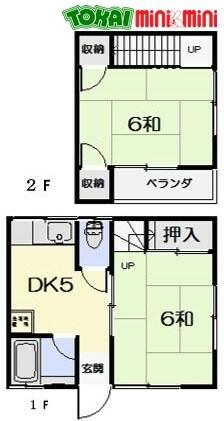 シャトウ白石 A｜三重県松阪市殿町(賃貸アパート2DK・1階・45.00㎡)の写真 その2