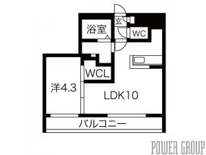 ｃａｓａＳＣ白石２ｎｄ｜北海道札幌市白石区東札幌一条６丁目(賃貸マンション1LDK・4階・32.55㎡)の写真 その2