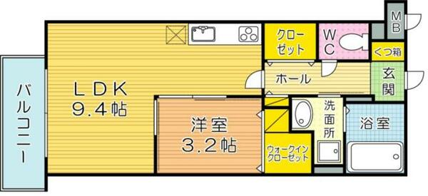 アヴァンセ井堀 305｜福岡県北九州市小倉北区井堀１丁目(賃貸マンション1LDK・3階・35.10㎡)の写真 その2