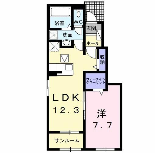 千葉県東金市台方(賃貸アパート1LDK・1階・50.14㎡)の写真 その2