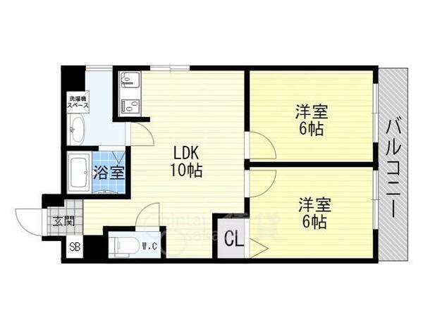 シャルレ十三｜大阪府大阪市淀川区十三元今里２丁目(賃貸マンション2LDK・5階・45.00㎡)の写真 その2