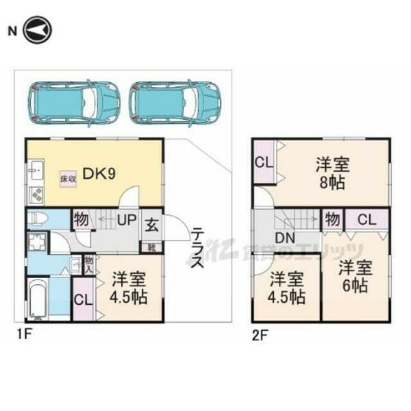 奈良県橿原市久米町(賃貸テラスハウス4LDK・--・79.38㎡)の写真 その2