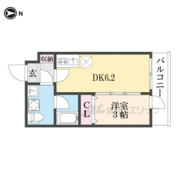 京都府京都市右京区西院太田町(賃貸マンション1DK・5階・23.50㎡)の写真 その2