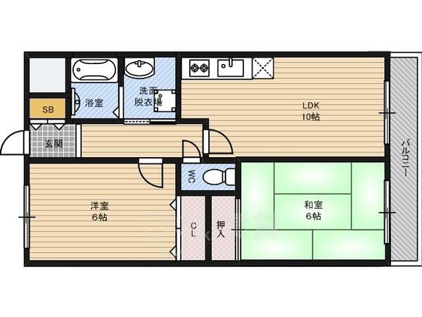 グリーンコート西脇｜大阪府大阪市都島区毛馬町３丁目(賃貸アパート2DK・2階・48.54㎡)の写真 その2