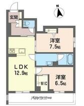 アムール　アドニス 103 ｜ 埼玉県新座市北野２丁目（賃貸マンション2LDK・1階・63.31㎡） その2