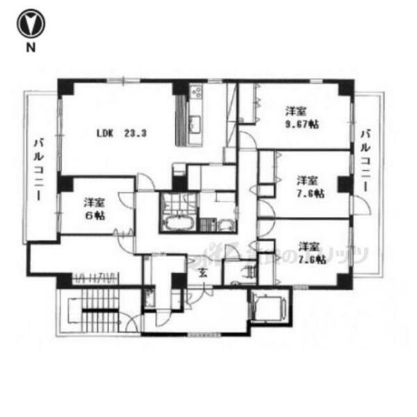 京都府京都市上京区河原町通今出川下る梶井町(賃貸マンション4LDK・6階・125.00㎡)の写真 その2