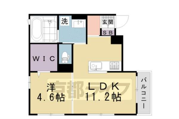 京都府京都市伏見区深草芳永町(賃貸アパート1LDK・1階・40.60㎡)の写真 その2