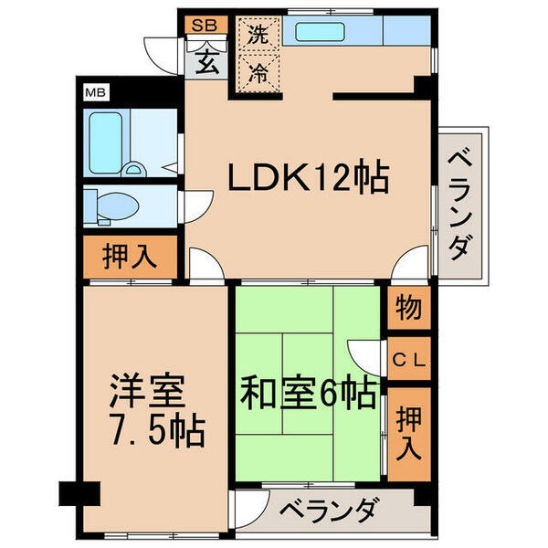 神奈川県横浜市保土ケ谷区法泉３丁目(賃貸マンション2LDK・3階・58.59㎡)の写真 その2