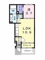 グルニエ　ドール　Ⅰ 102 ｜ 愛媛県松山市西石井５丁目（賃貸アパート1LDK・1階・37.93㎡） その2