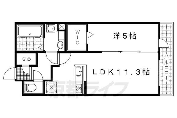 フリーデＳＴＡ 305｜滋賀県大津市大江５丁目(賃貸アパート1LDK・3階・41.67㎡)の写真 その2