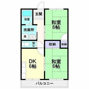 緑ハイツ 303｜愛知県名古屋市天白区植田西２丁目(賃貸マンション2DK・3階・44.70㎡)の写真 その2