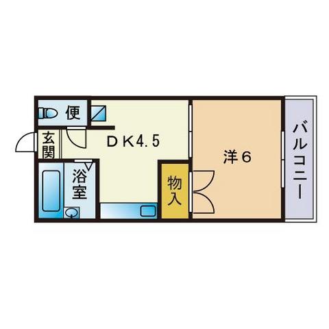 第五うちだ屋ビル 304｜福岡県福岡市中央区笹丘１丁目(賃貸マンション1DK・3階・25.92㎡)の写真 その2