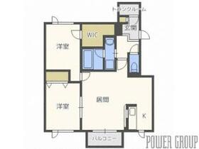 グランノールＩＩ  ｜ 北海道札幌市北区屯田七条４丁目（賃貸アパート2LDK・2階・66.40㎡） その2