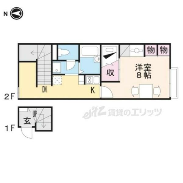 レオパレススタジオＭ日野 207｜滋賀県蒲生郡日野町大字松尾(賃貸アパート1K・2階・28.02㎡)の写真 その2