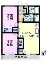 メゾン・ドゥ・レジュール 308 ｜ 千葉県松戸市上本郷（賃貸マンション2LDK・3階・53.12㎡） その2