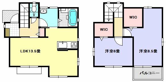 ベルグリーン B｜千葉県流山市鰭ケ崎(賃貸一戸建2LDK・--・72.74㎡)の写真 その2