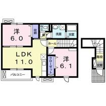 ル　パルテール  ｜ 滋賀県近江八幡市若葉町２丁目（賃貸アパート2LDK・2階・57.86㎡） その2