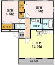 エクセラン旭が丘　弐番館  ｜ 東京都日野市旭が丘５丁目（賃貸アパート2LDK・1階・62.10㎡） その2