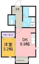 アウロリア 106 ｜ 愛知県岡崎市本宿町字森ノ腰（賃貸アパート1DK・1階・28.68㎡） その2