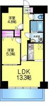 ダイアパレス・ステーションプラザ船橋本町 305 ｜ 千葉県船橋市本町１丁目（賃貸マンション2LDK・3階・53.49㎡） その2