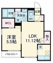 リベルタ B ｜ 埼玉県日高市高麗川２丁目（賃貸アパート1LDK・1階・41.61㎡） その2